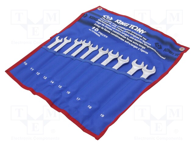 Wrenches set; combination spanner; Pcs: 10; V: long