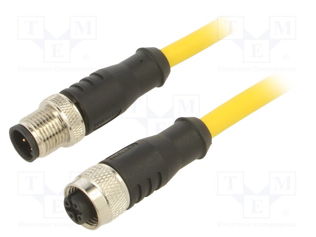 Connection lead; M12; PIN: 5; 5m; plug; 250VAC; 4A; PVC; IP68; 250VDC