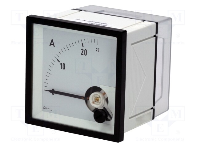 Meter: panel; analogue; 0÷25A; Class: 1,5; IP52