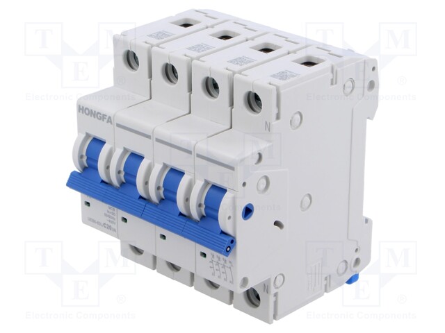 Circuit breaker; 230/400VAC; Inom: 20A; Poles: 3+N; Charact: C; IP20