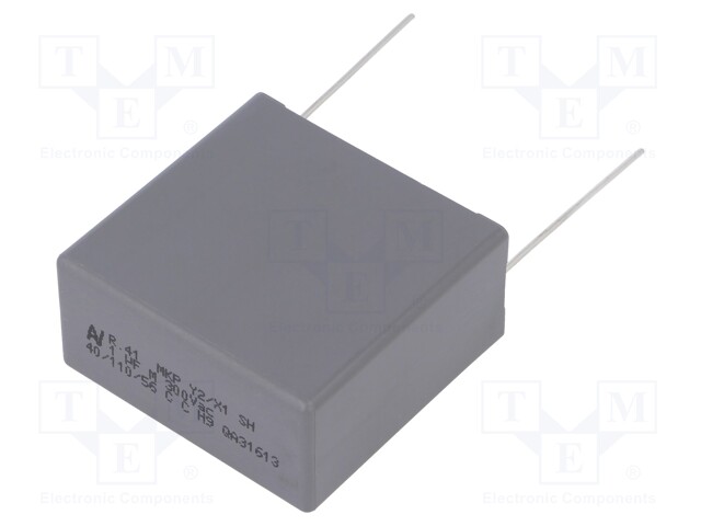 Capacitor: polypropylene; Y2; 1uF; 37.5mm; ±20%; 41.5x20x40mm