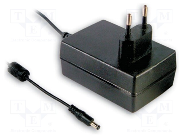 Power supply: switched-mode; 24VDC; 1.04A; Out: 5,5/2,1; 25W; 87%