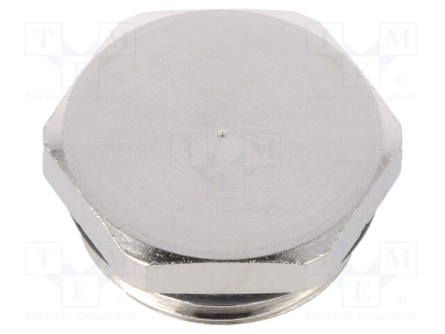 Stopper; PG21; IP68; Mat: brass; Body plating: nickel