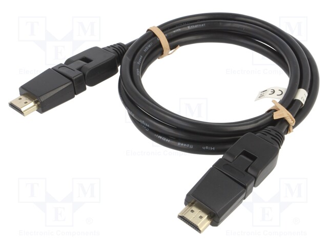 Cable; HDCP 2.2,HDMI 2.0; HDMI plug movable 360°,both sides