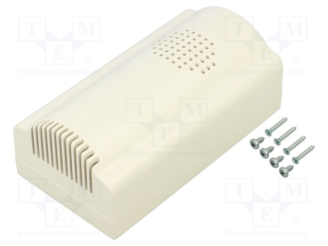 Enclosure: for alarms; X: 125mm; Y: 67mm; Z: 51mm; ABS; white