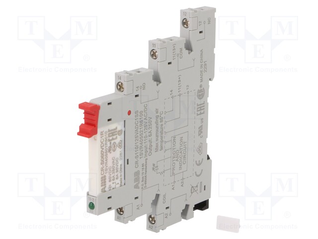 Relay: interface; SPDT; Ucoil: 110VDC; Ucoil: 110VAC; Mounting: DIN