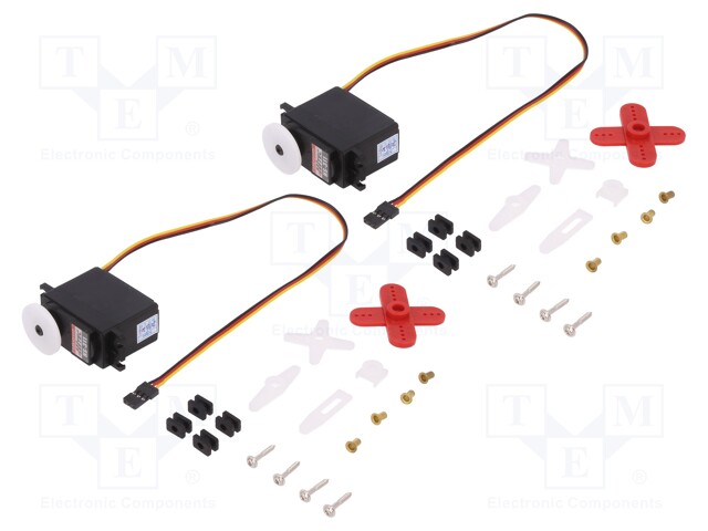 Gripper; Kit: 2x HS311 servo,mechanical parts; 33mm; Mat: ABS