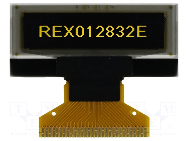 Display: OLED; graphical; 1.04"; 128x32; Dim: 33.4x14.5x1.65mm