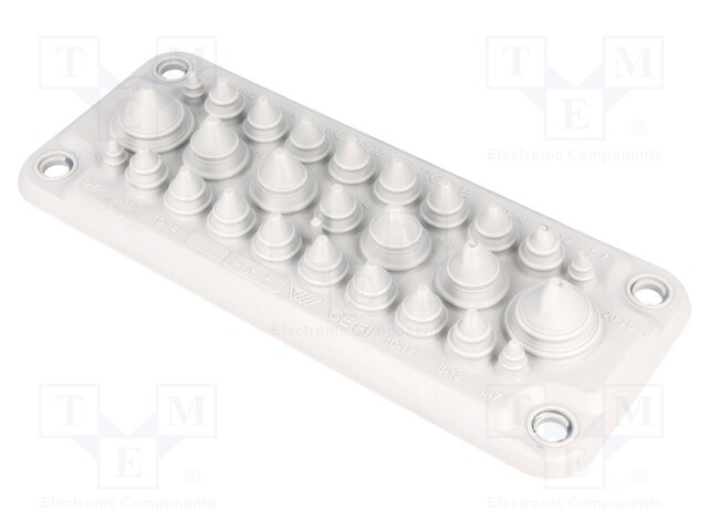 Multigate grommet; light grey; Holes no: 27; -40÷100°C; IP66,IP67