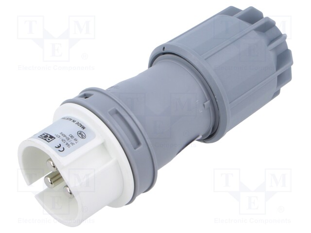 Connector: AC supply; plug; male; 16A; IEC 60309; IP44; PIN: 3; 42VDC