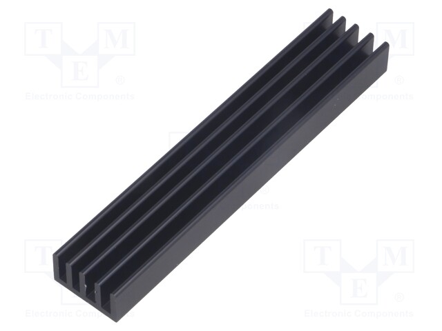 Heatsink: extruded; grilled; black; L: 100mm; W: 19mm; H: 14mm