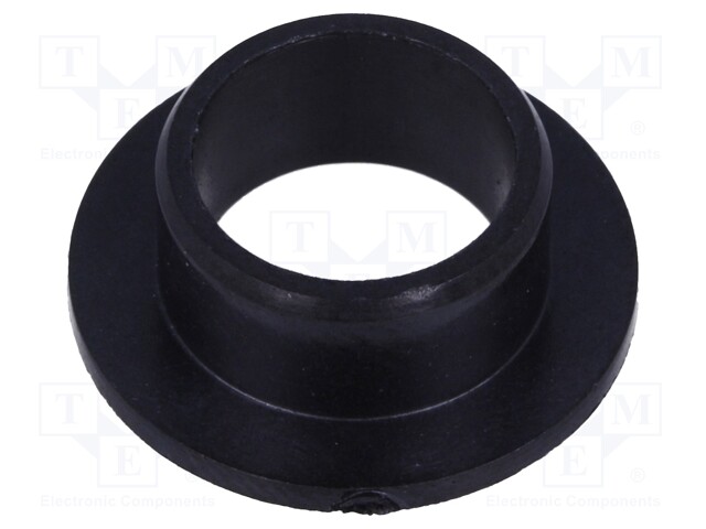 Bearing: sleeve bearing; with flange; Øout: 10mm; Øint: 8mm; black