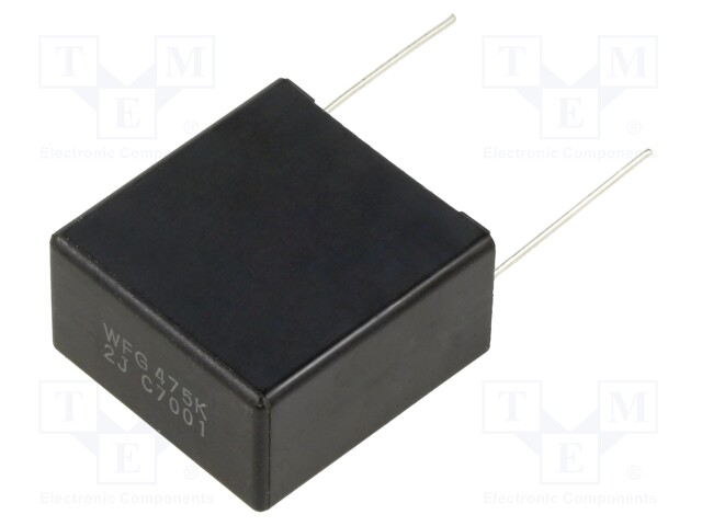 DC Film Capacitor, 4.7 µF, 630 V, Metallized PP, ± 10%, ECWFG Series, Radial Box