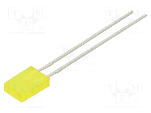 LED; rectangular; 5x2x7.5mm; yellow; 1.1÷3.7mcd; 140°; Front: flat