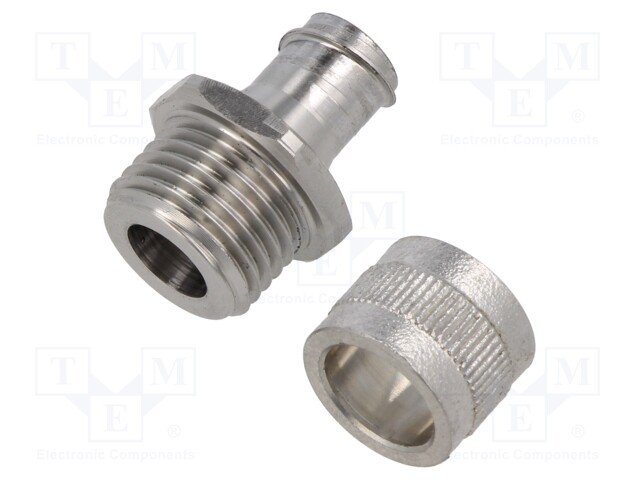 Straight terminal connector; Thread: metric,non-swivel,outside