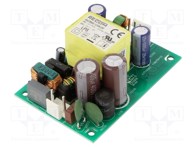 Power supply: switched-mode; open; 60W; 120÷370VDC; 80÷264VAC