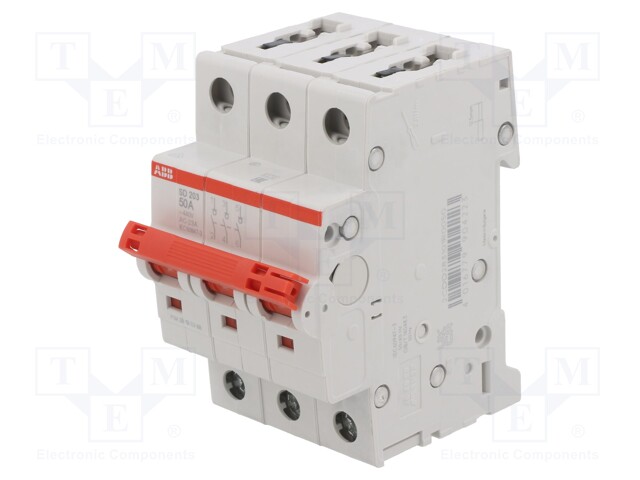 Switch-disconnector; Poles: 3; DIN; 50A; 400VAC; SD200; IP20