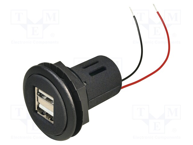 Automotive power supply; USB A socket x2; 5A; Sup.volt: 12÷24VDC