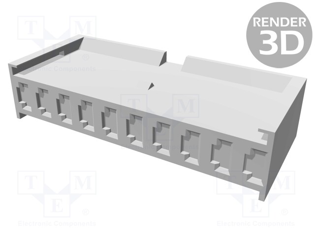 Plug; wire-board; female; AMPMODU MOD I; 3.96mm; PIN: 10; for cable