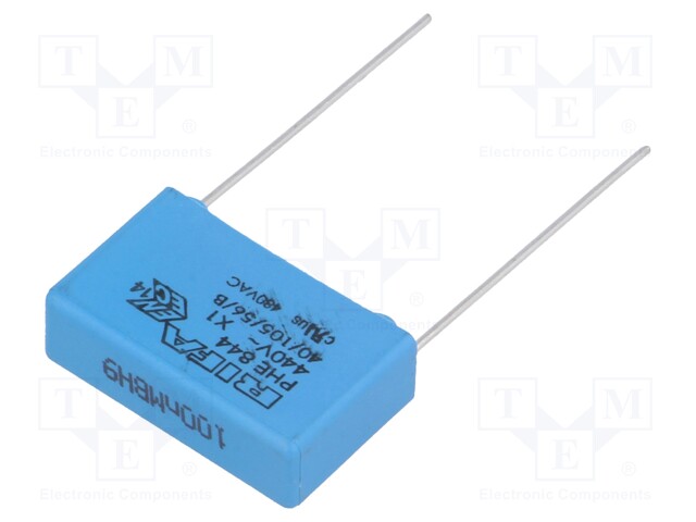 Capacitor: polypropylene; X1; 100nF; 480VAC; ±20%; THT; -40÷105°C