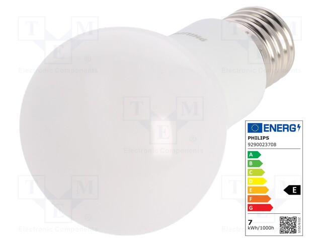 LED lamp; warm white; E27; 230VAC; 806lm; 8W; 200°; 2700K; CRImin: 80