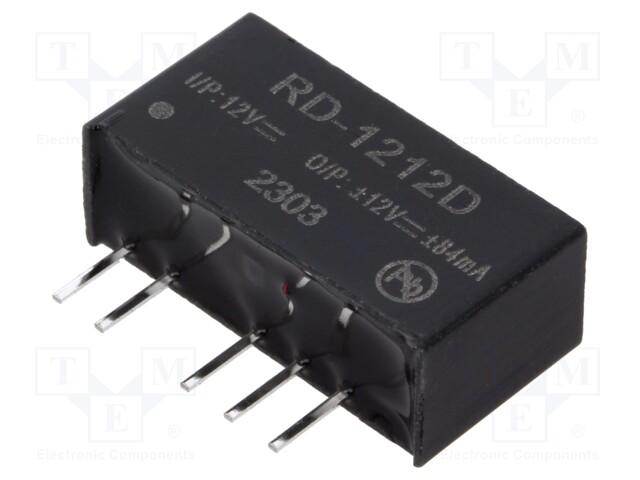 Converter: DC/DC; 2W; Uin: 10.8÷13.2V; Uout: 12VDC; Uout2: -12VDC