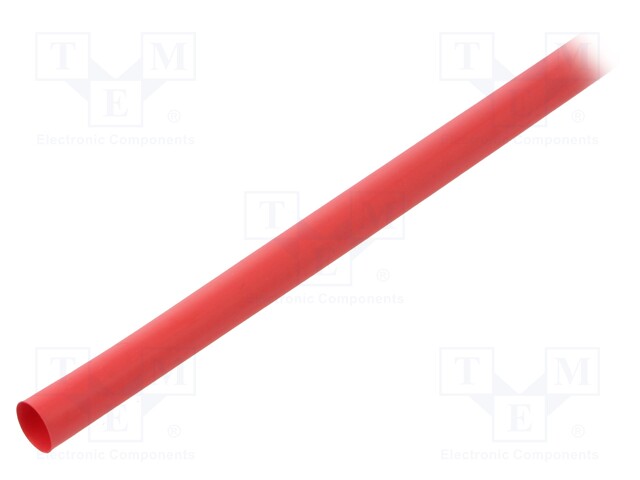 Heat shrink sleeve; glueless; 3: 1; 12mm; L: 1.2m; red; polyolefine