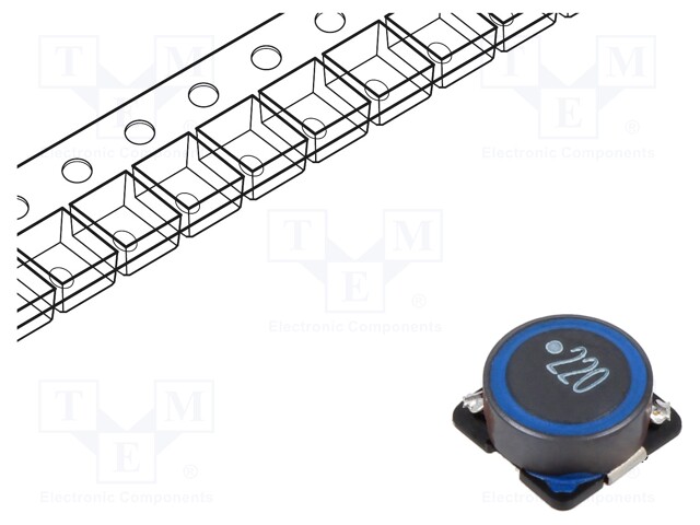 Inductor: ferrite; SMD; 22uH; 2.1A; 70.9mΩ; ±20%; SLF