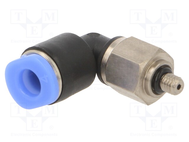 Push-in fitting; angled; M3; -0.95÷10bar; 4mm