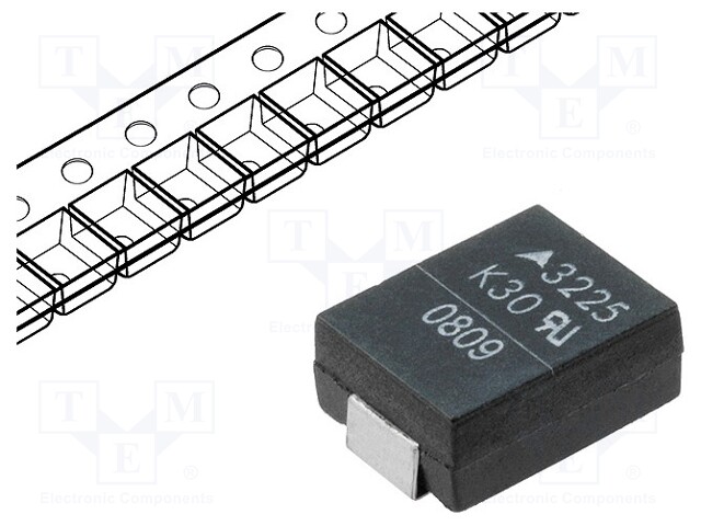 Varistor: metal-oxide; SMD; 3225; 300VAC; 385VDC; 9.6J; 400A; 100W