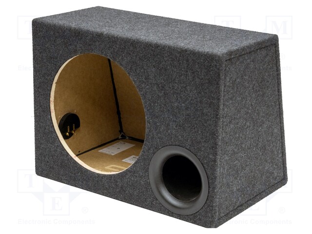 Car loudspeaker enclosure; MDF; black melange; textil; 40l; 300mm