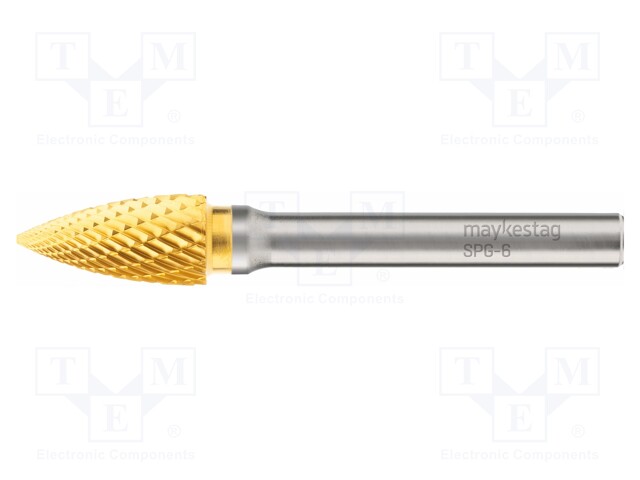 Rotary burr; Ø: 3mm; L: 38mm; metal; Working part len: 12mm; rod 3mm