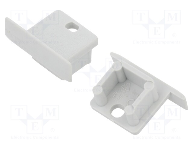 Cap for LED profiles; grey; ABS; Application: SMART-IN10