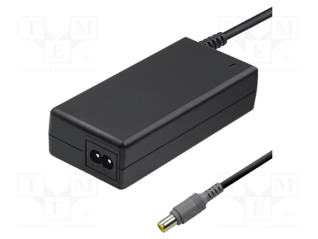 Power supply: switched-mode; 20VDC; 4.5A; 90W; for notebooks