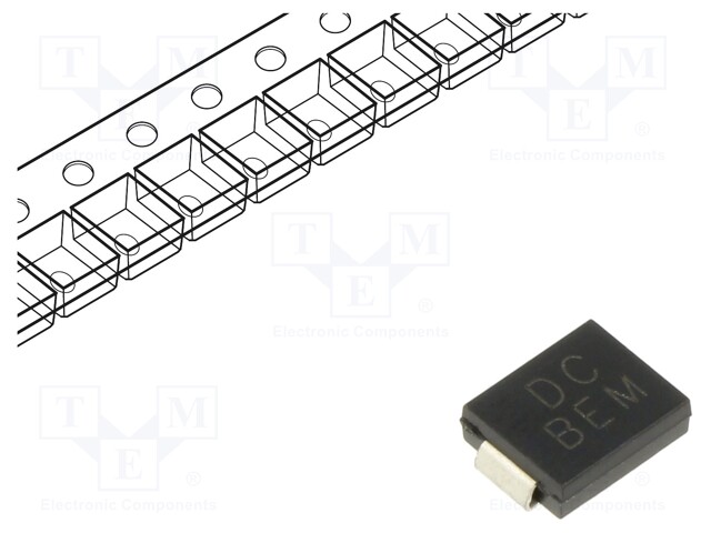 Diode: TVS; 1.5kW; 16.7V; 61.5A; bidirectional; SMC; reel,tape