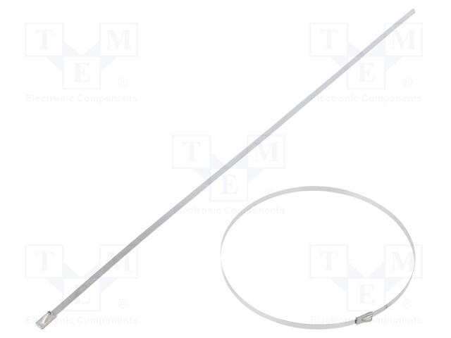 Cable tie; L: 362mm; W: 4.6mm; stainless steel AISI 304; 890N