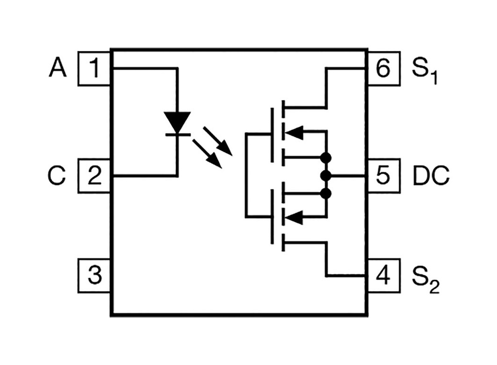 Relay: solid state; SPST-NO; Icntrl max: 50mA; 140mA; 22Ω; DIP6