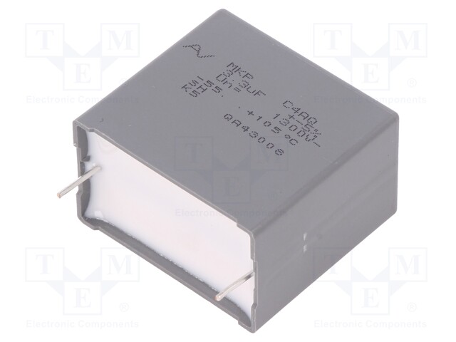 Capacitor: polypropylene; DC-Link; 3.3uF; ESR: 11.2mΩ; C4AQ; THT