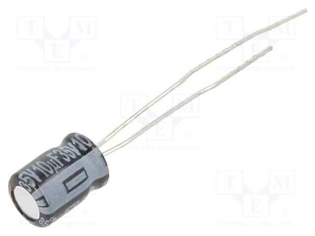 Electrolytic Capacitor, 10 µF, 35 V, KA Series, ± 20%, Radial Leaded, 1000 hours @ 85°C