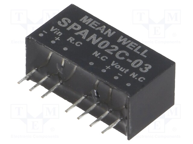 Converter: DC/DC; 2W; Uin: 36÷75V; 3.3VDC; Iout: 0÷500mA; SIP8; 4.8g