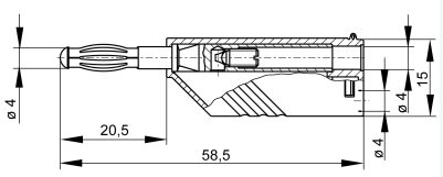 Connector: 4mm banana; plug; 24A; 30VAC; 60VDC; violet; 1.5mm2