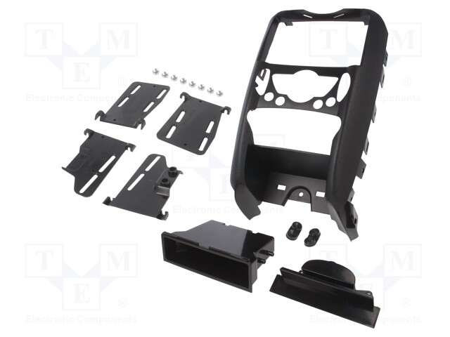 Radio mounting frame; Mini; 1 DIN,2 DIN; black