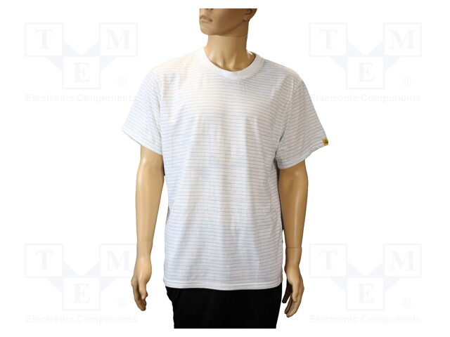 T-shirt; ESD; XXXL; IEC 61340; cotton,polyester,carbon fiber