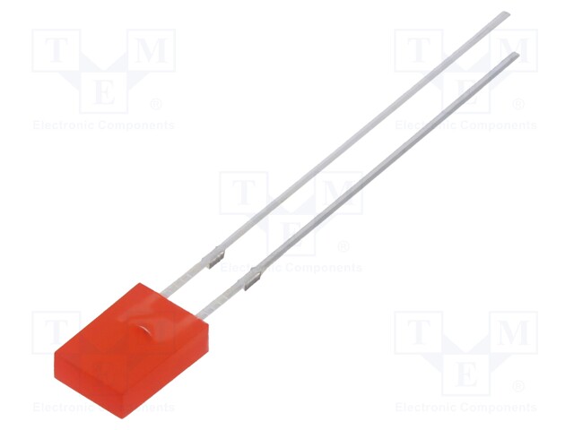 LED; rectangular; 2x4.95x6.96mm; red; 45÷68mcd; 150°; Front: flat