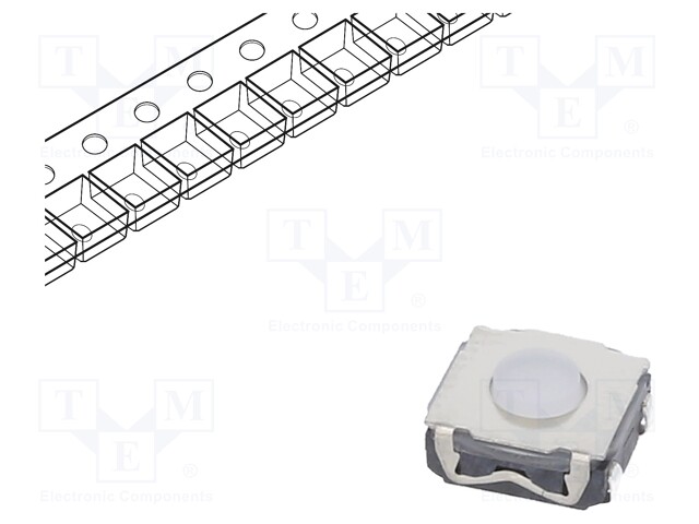 Microswitch TACT; SPST-NO; Pos: 2; 0.05A/32VDC; SMT; none; 4N; 3.5mm