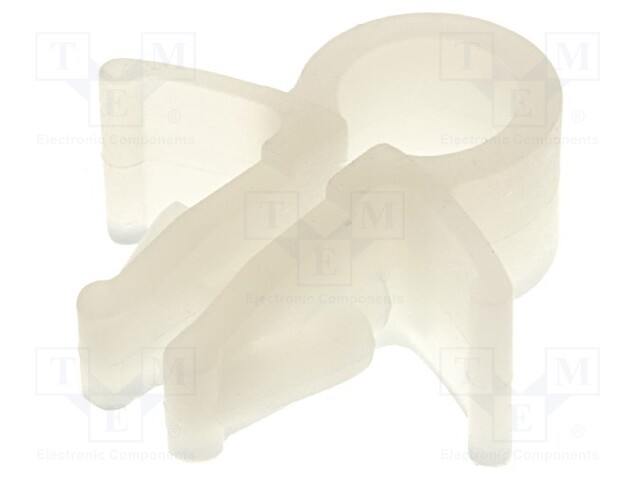 Snap handle; polyamide; natural; Mounting hole: Ø8mm