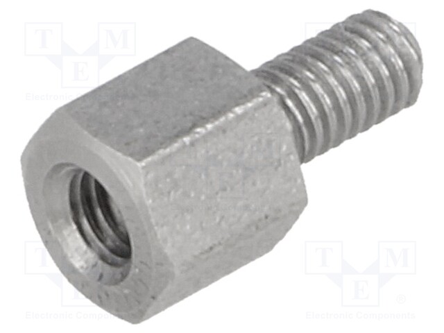 Screwed spacer sleeve; Int.thread: M3; 5mm; Ext.thread: M3