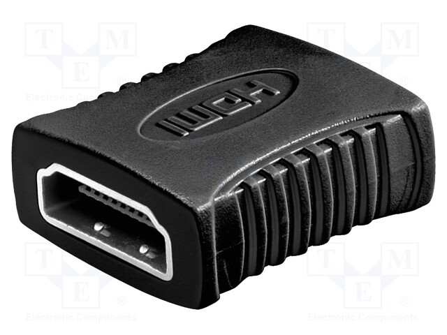 Adapter; HDMI socket,both sides; Colour: black