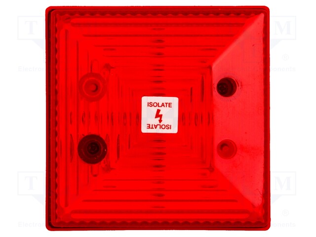 Signaller: lighting; flashing light; red; Series: FD40; 24VDC; IP65