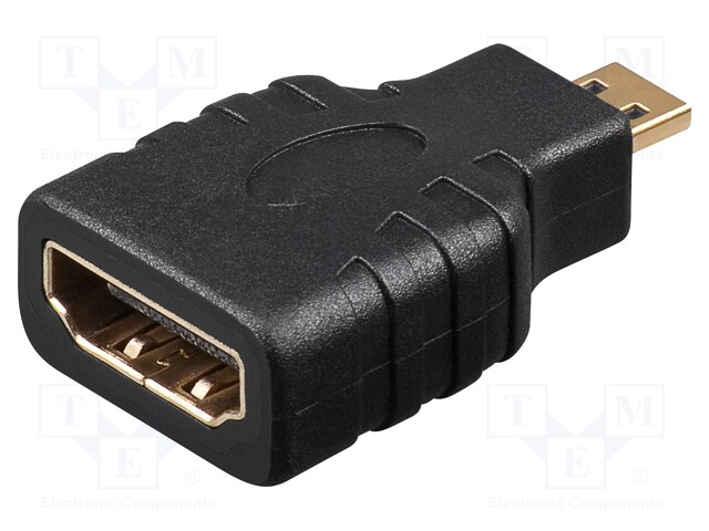 Adapter; HDMI socket,HDMI micro plug; Colour: black